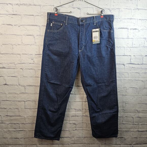 Carhartt Other - NEW Carhartt FR Flame Resistant Jeans Mens 40x30 Blue Denim Work FRB 100DNM
